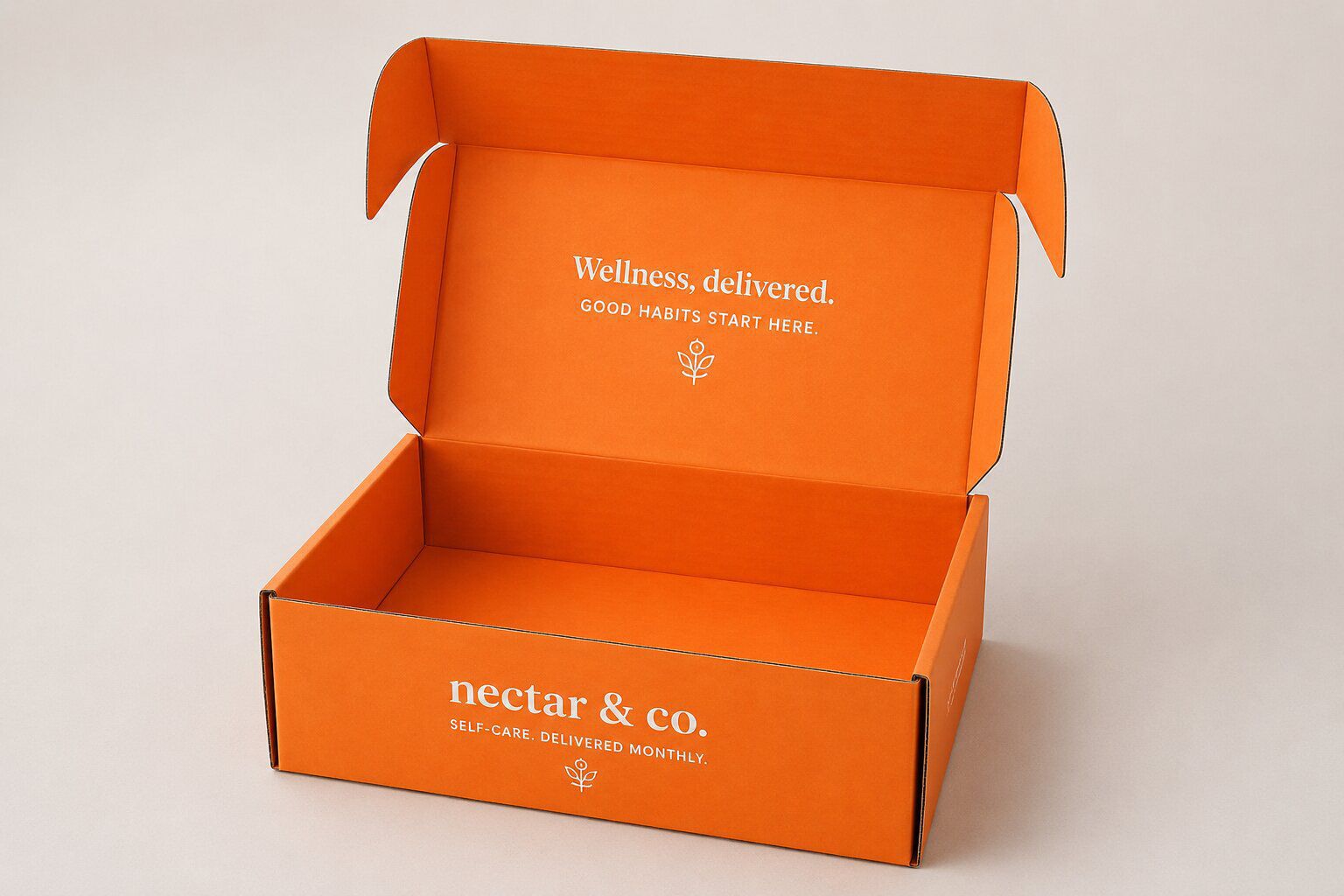 Orange E-flute mailer box
